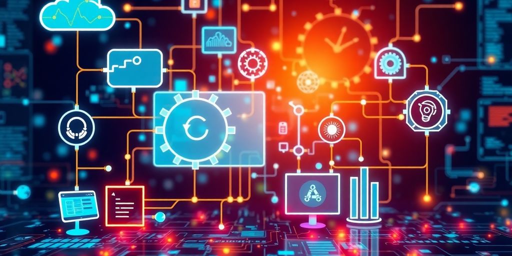Vernetzte digitale Werkzeuge für automatisierte Workflows.