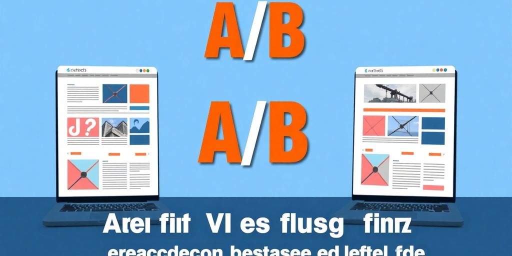 Zwei verschiedene Website-Layouts für A/B-Tests.